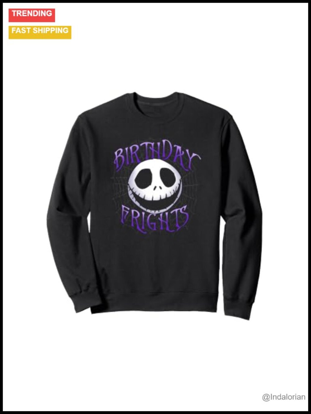 Disney Nightmare Before Christmas Jack Pullover Hoodie Classic Fit